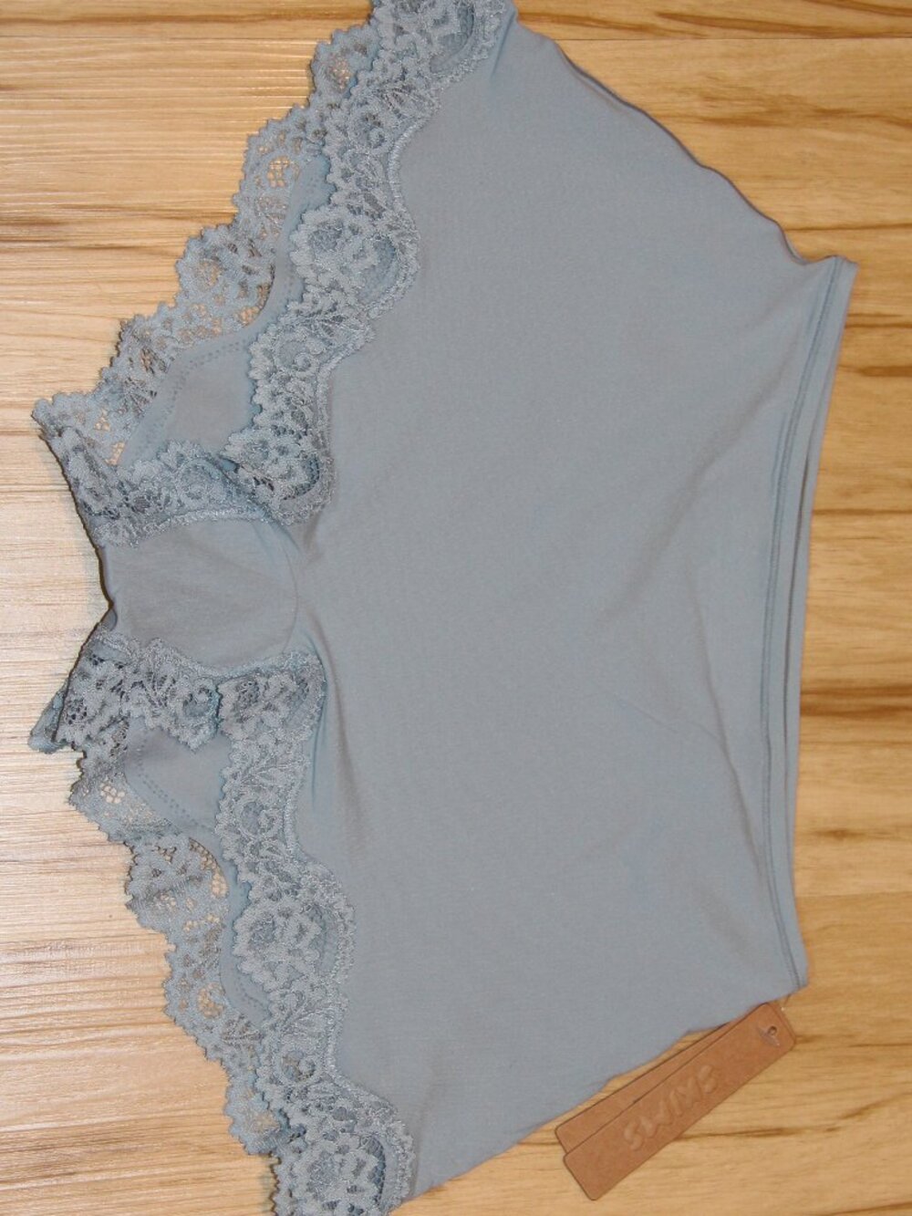 Skims NWT Fits Everybody Lace Boyshort, Size XL (Denim)
